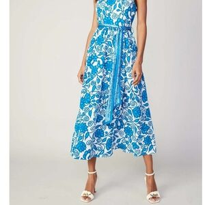 NWT - Current Air - Blue and White Midi Dress - Small